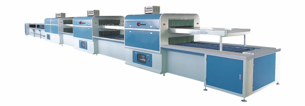 Automated glue application system on a shoe lasting line