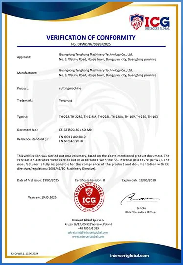 CE-Certified Cutting Machines